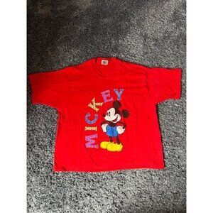 Vintage Mickey And Company Mickey Mouse Red T-shirt J3